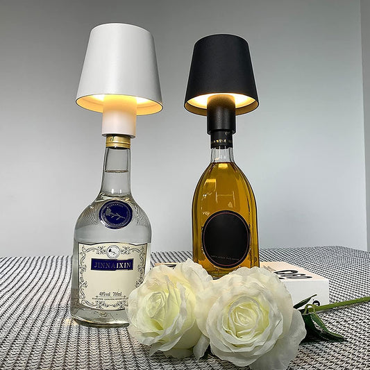 13073 Led Dimmable Bottle Lamp 3 Color Temperature Wireless Table Lamp For Indoor And Outdoor Usb Rechargeable Bottle Lamp For Family Restaurant Bar (1 Pc)