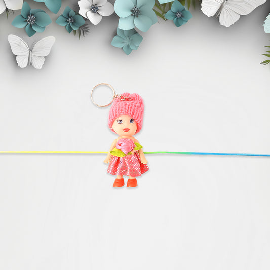 Multifunction Doll Rakhi For Kids Cute Soft Toy Rakhi With Keychain Use Decorative Fancy Rakhi Cum Keyring For Boys Girls
