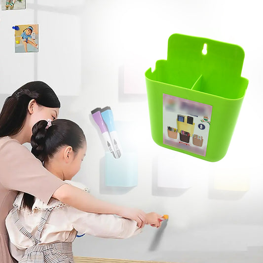 4473 Multipurpose Wall Holder Mobile Holder Stationary Storage Bathroom Accessories Remote Holder Makeup Brush Holder Useful In Office Kitchen Drawing Room 2 Section Stand (1 Pc )
