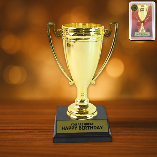 Golden Birthday Trophy You Are Great Happy Birthday Plastic Award With Base