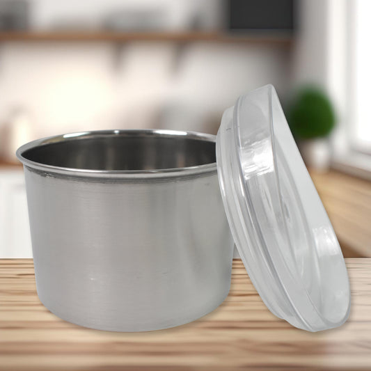 Multipurpose Stainless Steel Airtight Containers With See Through Lid (1 Pc 500 Ml)