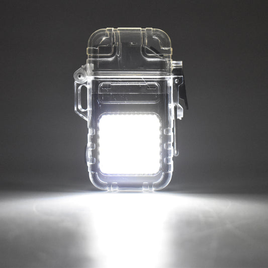 Usb Rechargeable Electric Lighter 3 Modes Cob Flashlight (1 Pc)