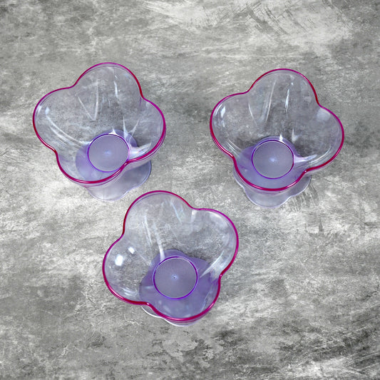 5343 New Modern Style Dessert Ice Cream Bowl Plastic 6pcs For Home Office Party Use