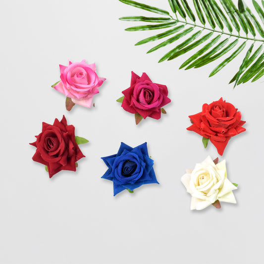 Colourful Flowing Flower Hair Pin (12 Pcs Set Mix Color)