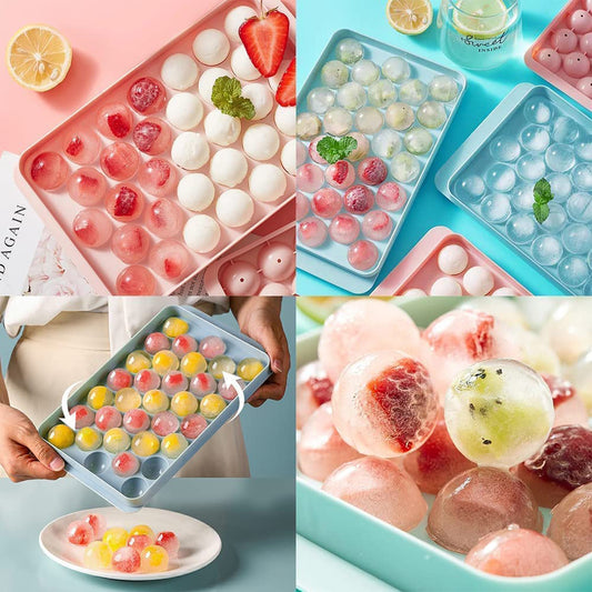 Plastic Round Reusable Ice Cube Ice Ball Mold Lollipop Candy Maker 33 Moulds (16.510 Cm 1 Pc)