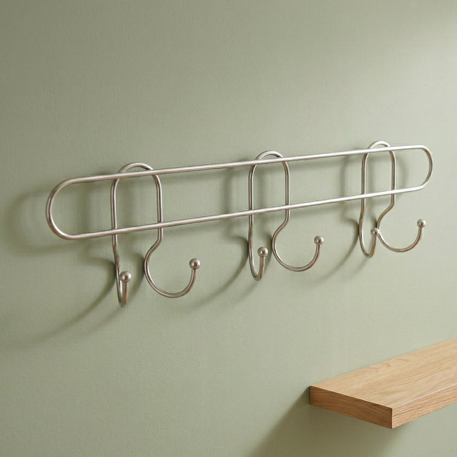 Premium Wall Mounted Metal Multi Hook Rack 1 Pc