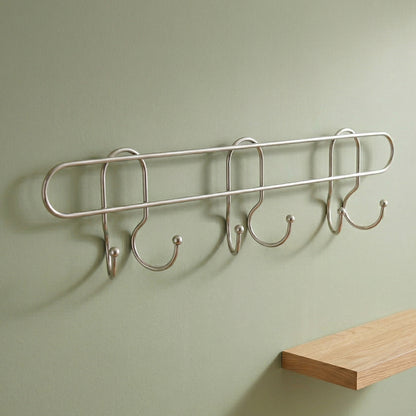 Premium Wall Mounted Metal Multi Hook Rack 1 Pc