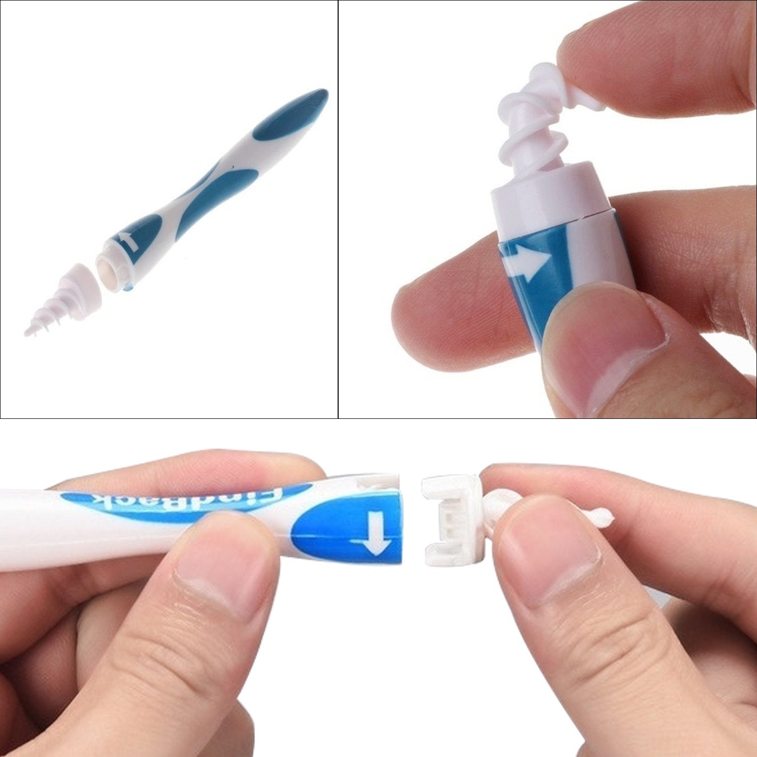 4656 Smart Swab Silicone Easy Earwax Removal With 16 Replacement Disposable Soft Tipsear Wax