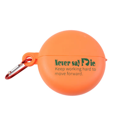 Plastic Round Multi-purpose Empty Storage Box With Keychain (1 Pc)