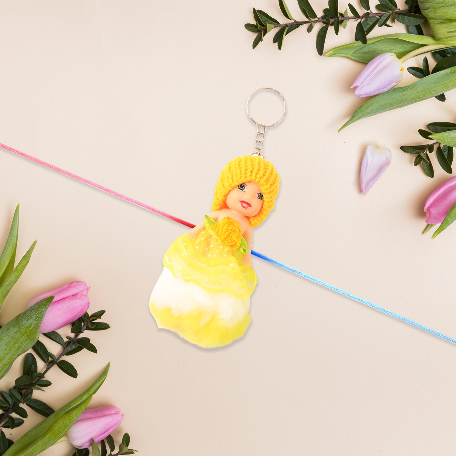 Multifunction Doll Rakhi For Kids  Cute Soft Toy Rakhi With Keychain Use  Decorative Fancy Rakhi Cum Keyring For Boys  Girls