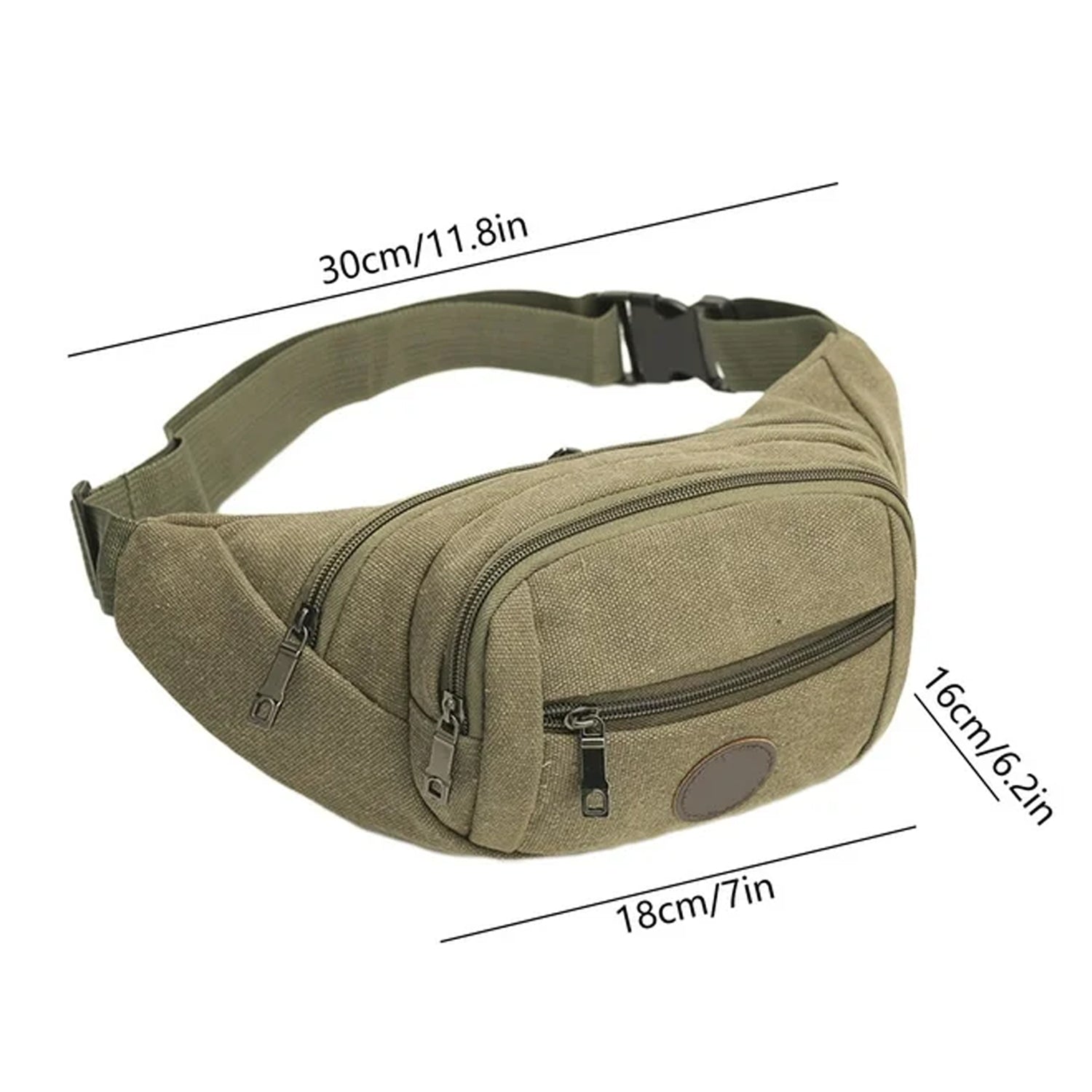 Stylish Canvas Waist Bag For Men  Women (1 Pc)