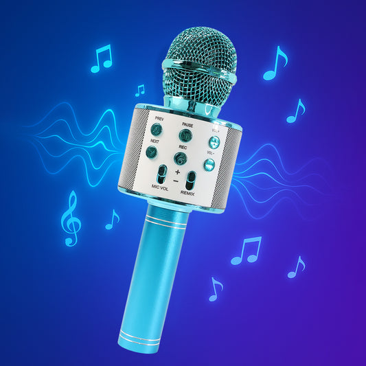 6438 Wireless Bluetooth Recording Condenser Handheld Microphone Bluetooth Speaker Audio Recording Karaoke With Mic (Multicolor 1 Pc)