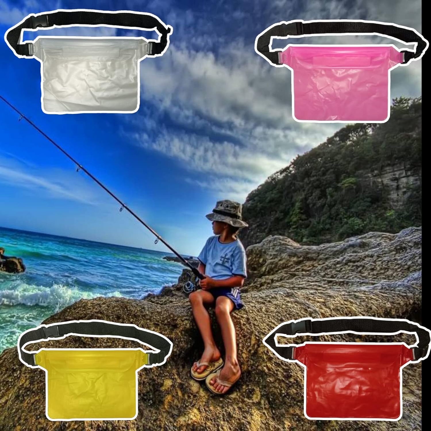Waterproof Waist Pouch Bag With Adjustable Strap (1 Pc)