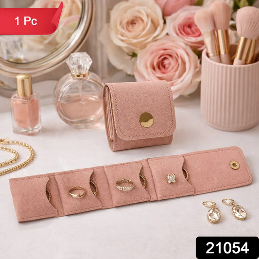 Compact Foldable Jewelry Storage Pouch  Wallet (1 Pc)